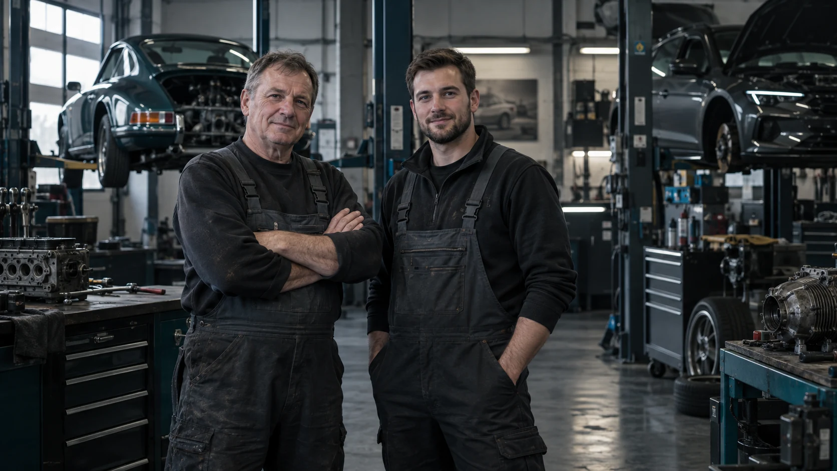 Thomas und Christoph Hasenöhrl in ihrer Werkstatt